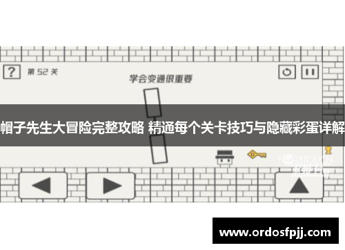 帽子先生大冒险完整攻略 精通每个关卡技巧与隐藏彩蛋详解